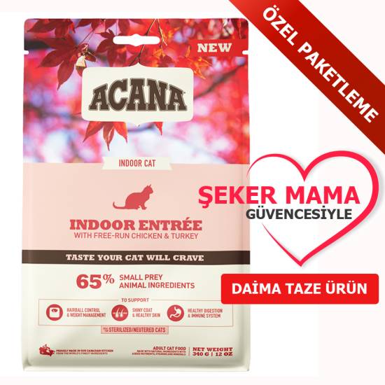 Acana indoor Entree KISIR Tavuklu ve Hindili Kedi Özel Paketleme 1 Kg - 0