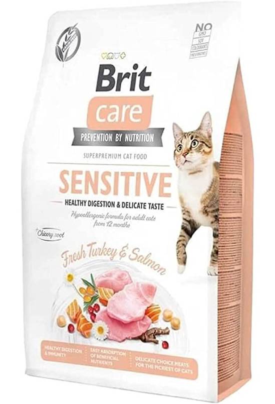 Brit Care Hindili ve Somonlu Tahılsız Yetişkin Kedi Maması KG SEÇENEKLİ - 1