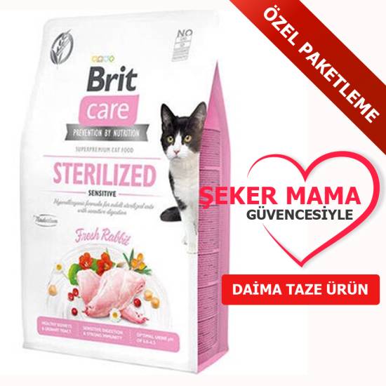 Brit Care Tahılsız Tavşan Etli Kısır Yetişkin Kedi Maması KG SEÇENEKLİ - 0