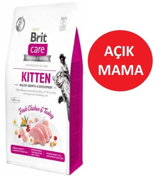 Brit Care Tahılsız Tavuk ve Hindi Etli Yavru Kedi Maması KG SEÇENEKLİ - 1