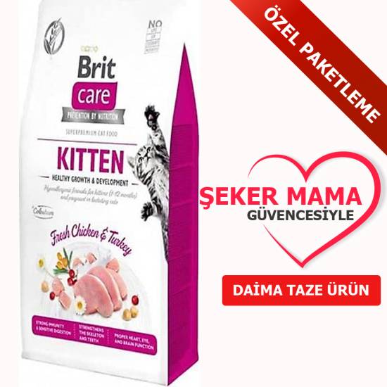 Brit Care Tahılsız Tavuk ve Hindi Etli Yavru Kedi Maması KG SEÇENEKLİ - 0