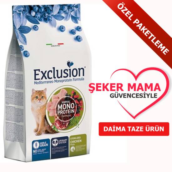Exclusion Düşük Tahıllı Kısır Tavuklu Yetişkin Kedi Maması KG SEÇENEKLİ - 0
