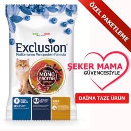 Exclusion Düşük Tahıllı Biftekli Narlı KISIR Kedi Maması KG SEÇENEKLİ