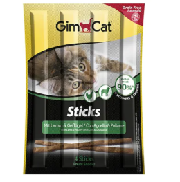 Gimcat Tahılsız Kuzu Etli ve Tavuklu Sticks Kedi Ödül Çubukları 4 x 5 G