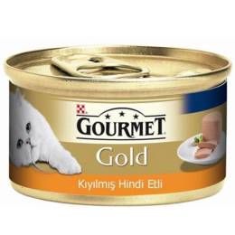 Gourmet Gold Kıyılmış Hindi Etli Konserve Yetişkin Kedi Maması 85 G