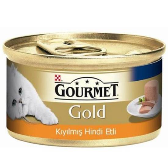 Gourmet Gold Kıyılmış Hindi Etli Konserve Yetişkin Kedi Maması 85 G - 0