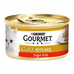 Gourmet Gold Kıyılmış Sığır Etli Konserve Yetişkin Kedi Maması 85 G